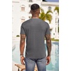 image:imageCOOFANDY Mens Henley Shirts Short Sleeve Button T Shirt Casual Summer Basic Tee Tops with PocketDark Gray