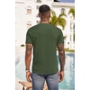 image:imageCOOFANDY Mens Henley Shirts Short Sleeve Button T Shirt Casual Summer Basic Tee Tops with PocketDark Green