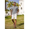 image:imageCOOFANDY Mens Henley Shirts Short Sleeve Button T Shirt Casual Summer Basic Tee Tops with PocketGrey