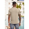 image:imageCOOFANDY Mens Henley Shirts Short Sleeve Button T Shirt Casual Summer Basic Tee Tops with PocketKhaki