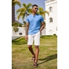 image:imageCOOFANDY Mens Henley Shirts Short Sleeve Button T Shirt Casual Summer Basic Tee Tops with PocketLightblue