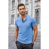 image:imageCOOFANDY Mens Henley Shirts Short Sleeve Button T Shirt Casual Summer Basic Tee Tops with PocketLightblue