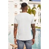image:imageCOOFANDY Mens Henley Shirts Short Sleeve Button T Shirt Casual Summer Basic Tee Tops with PocketWhite