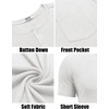 image:imageCOOFANDY Mens Henley Shirts Short Sleeve Button T Shirt Casual Summer Basic Tee Tops with PocketWhite