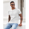 image:imageCOOFANDY Mens Henley Shirts Short Sleeve Button T Shirt Casual Summer Basic Tee Tops with PocketWhite