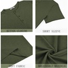 image:imageCOOFANDY Mens Henley Shirts Short Sleeve Casual Basic Henley Tee Summer Button Lightweight Stretch T ShirtsArmy Green