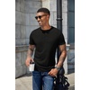 image:imageCOOFANDY Mens Henley Shirts Short Sleeve Casual Basic Henley Tee Summer Button Lightweight Stretch T ShirtsBlack