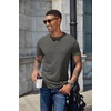 image:imageCOOFANDY Mens Henley Shirts Short Sleeve Casual Basic Henley Tee Summer Button Lightweight Stretch T ShirtsDark Gray
