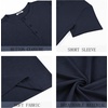 image:imageCOOFANDY Mens Henley Shirts Short Sleeve Casual Basic Henley Tee Summer Button Lightweight Stretch T ShirtsDark Navy Blue
