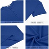 image:imageCOOFANDY Mens Henley Shirts Short Sleeve Casual Basic Henley Tee Summer Button Lightweight Stretch T ShirtsSky Blue