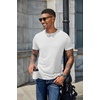 image:imageCOOFANDY Mens Henley Shirts Short Sleeve Casual Basic Henley Tee Summer Button Lightweight Stretch T ShirtsWhite