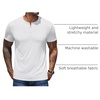 image:imageCOOFANDY Mens Henley Shirts Short Sleeve Casual Basic Henley Tee Summer Button Lightweight Stretch T ShirtsWhite