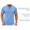 image:imageCOOFANDY Mens Henley Shirts Short Sleeve Casual Stylish Tshirt Lightweight Summer Basic Tee TopsClear Blue