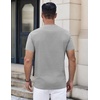 image:imageCOOFANDY Mens Henley Shirts Short Sleeve Casual Stylish Tshirt Lightweight Summer Basic Tee TopsGrey