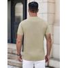 image:imageCOOFANDY Mens Henley Shirts Short Sleeve Casual Stylish Tshirt Lightweight Summer Basic Tee TopsKhaki