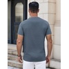 image:imageCOOFANDY Mens Henley Shirts Short Sleeve Casual Stylish Tshirt Lightweight Summer Basic Tee TopsMidnight Blue