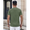 image:imageCOOFANDY Mens Henley Shirts Short Sleeve Casual Stylish Tshirt Lightweight Summer Basic Tee TopsOlive Green