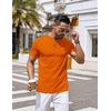 image:imageCOOFANDY Mens Henley Shirts Short Sleeve Casual Stylish Tshirt Lightweight Summer Basic Tee TopsOrange