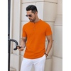 image:imageCOOFANDY Mens Henley Shirts Short Sleeve Casual Stylish Tshirt Lightweight Summer Basic Tee TopsOrange