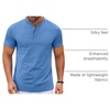 image:imageCOOFANDY Mens Henley Shirts Short Sleeve Casual Stylish Tshirt Lightweight Summer Basic Tee TopsSky Blue