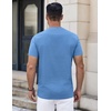image:imageCOOFANDY Mens Henley Shirts Short Sleeve Casual Stylish Tshirt Lightweight Summer Basic Tee TopsSky Blue