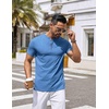 image:imageCOOFANDY Mens Henley Shirts Short Sleeve Casual Stylish Tshirt Lightweight Summer Basic Tee TopsSky Blue