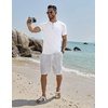 image:imageCOOFANDY Mens Henley Shirts Short Sleeve Casual Stylish Tshirt Lightweight Summer Basic Tee TopsWhite
