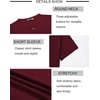 image:imageCOOFANDY Mens Henley Shirts Short Sleeve Casual Stylish Tshirt Lightweight Summer Basic Tee TopsWine Red