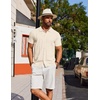 image:imageCOOFANDY Mens Knit Short Sleeve Button Down Polo ShirtsBeige