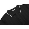 image:imageCOOFANDY Mens Knit Short Sleeve Button Down Polo ShirtsBlack  White