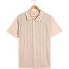 image:imageCOOFANDY Mens Knit Short Sleeve Button Down Polo ShirtsCream White