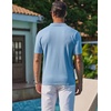 image:imageCOOFANDY Mens Knit Short Sleeve Button Down Polo ShirtsLight Blue