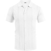 image:imageCOOFANDY Mens Knit Short Sleeve Button Down Polo ShirtsWhite