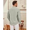 image:imageCOOFANDY Mens Long Sleeve Button Down Shirts Casual Untucked Shirt Regular Fit Dress ShirtAlight Green