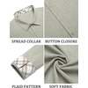 image:imageCOOFANDY Mens Long Sleeve Button Down Shirts Casual Untucked Shirt Regular Fit Dress ShirtAlight Green