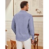 image:imageCOOFANDY Mens Long Sleeve Button Down Shirts Casual Untucked Shirt Regular Fit Dress ShirtBlue Gray
