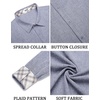 image:imageCOOFANDY Mens Long Sleeve Button Down Shirts Casual Untucked Shirt Regular Fit Dress ShirtBlue Gray