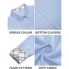 image:imageCOOFANDY Mens Long Sleeve Button Down Shirts Casual Untucked Shirt Regular Fit Dress ShirtClear Blue