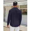 image:imageCOOFANDY Mens Long Sleeve Button Down Shirts Casual Untucked Shirt Regular Fit Dress ShirtDark Blue
