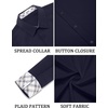 image:imageCOOFANDY Mens Long Sleeve Button Down Shirts Casual Untucked Shirt Regular Fit Dress ShirtDark Blue