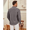 image:imageCOOFANDY Mens Long Sleeve Button Down Shirts Casual Untucked Shirt Regular Fit Dress ShirtDark Grey