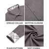 image:imageCOOFANDY Mens Long Sleeve Button Down Shirts Casual Untucked Shirt Regular Fit Dress ShirtDark Grey