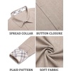 image:imageCOOFANDY Mens Long Sleeve Button Down Shirts Casual Untucked Shirt Regular Fit Dress ShirtKhaki