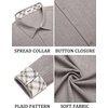 image:imageCOOFANDY Mens Long Sleeve Button Down Shirts Casual Untucked Shirt Regular Fit Dress ShirtLight Grey
