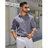 image:imageCOOFANDY Mens Long Sleeve Button Down Shirts Casual Untucked Shirt Regular Fit Dress ShirtNavy Blue