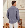 image:imageCOOFANDY Mens Long Sleeve Button Down Shirts Casual Untucked Shirt Regular Fit Dress ShirtNavy Blue