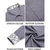 image:imageCOOFANDY Mens Long Sleeve Button Down Shirts Casual Untucked Shirt Regular Fit Dress ShirtNavy Blue