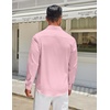 image:imageCOOFANDY Mens Long Sleeve Button Down Shirts Casual Untucked Shirt Regular Fit Dress ShirtPink