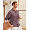 image:imageCOOFANDY Mens Long Sleeve Button Down Shirts Casual Untucked Shirt Regular Fit Dress ShirtRed