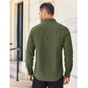 image:imageCOOFANDY Mens Long Sleeve Casual Button Down Shirts Untucked Shirts for Men Regular Fit Dress ShirtArmy Green